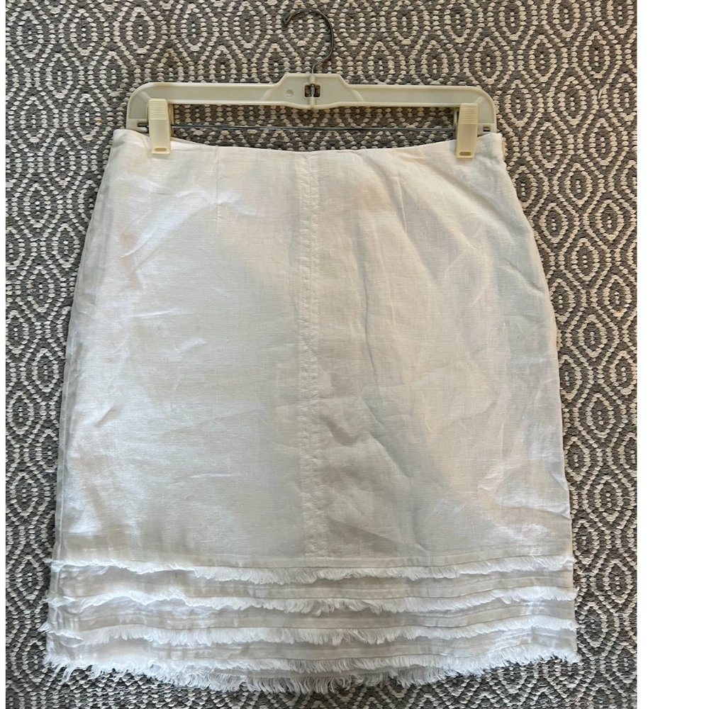 NWT Tommy Bahama white linen skirt
